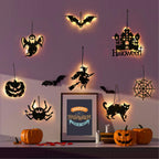 LED Halloween 3D Light-Up Wall Decor – Spooky Indoor Party Decorations