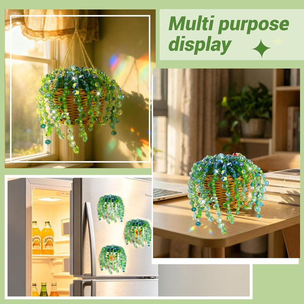 Everlasting Beaded Flower DIY Kit – 2382PCS or 5422PCS Deluxe with 2 Pots