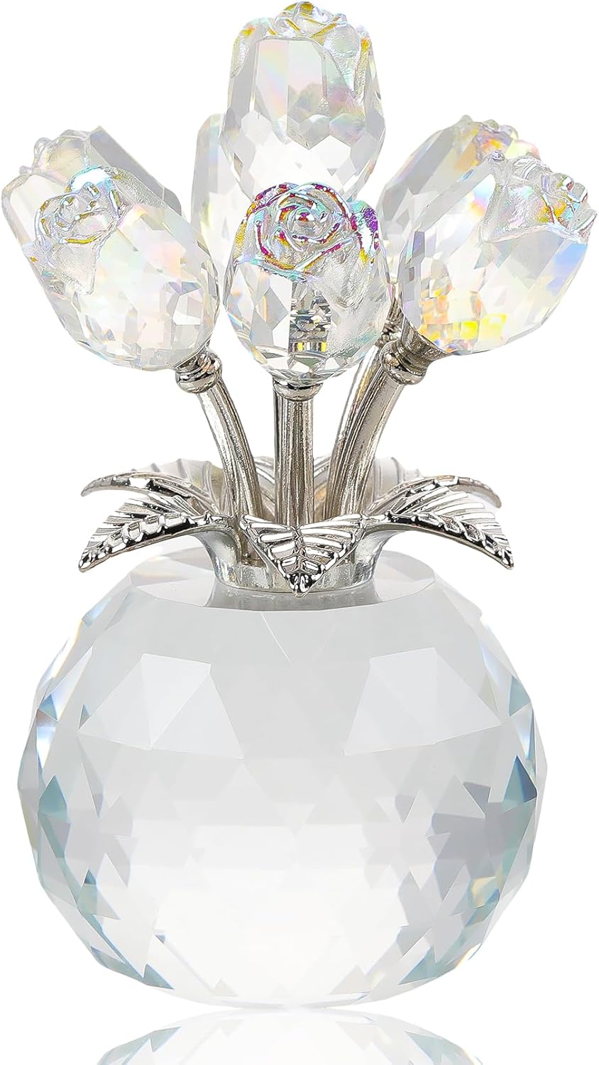 Crystal Rose Bouquet – Elegant Forever Flower Gift