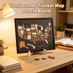 USA Travel Map Puzzle – Wooden Adventure Tracker & Home Decor