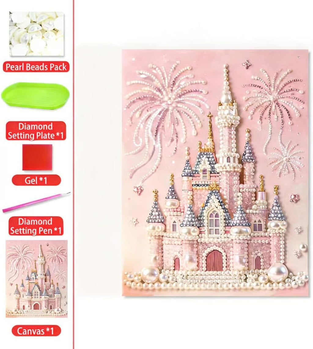 🏰DIY Beaded Art Kit - Castle Pearl Painting