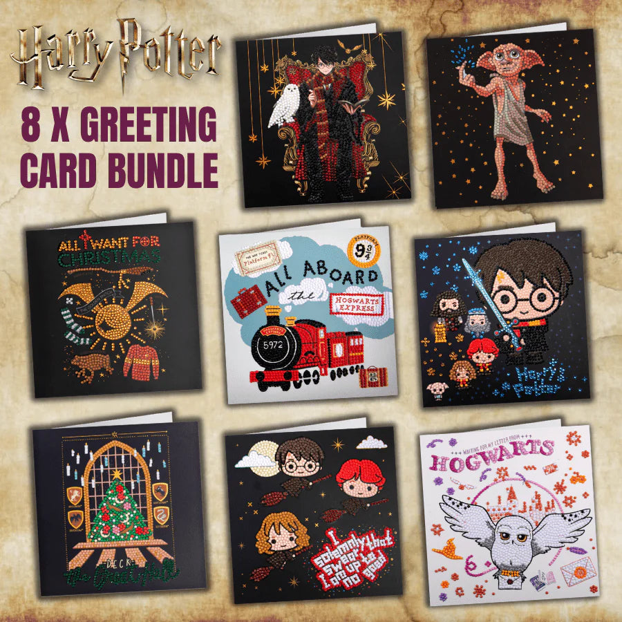 Magical Hogwarts DIY Diamond Painting Greeting Cards（8PCS）