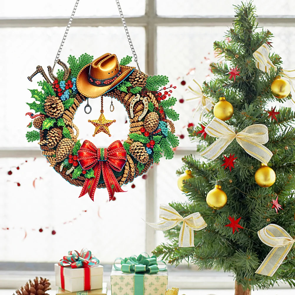 DIY Acrylic Diamond Painting Hanging Christmas Ornament