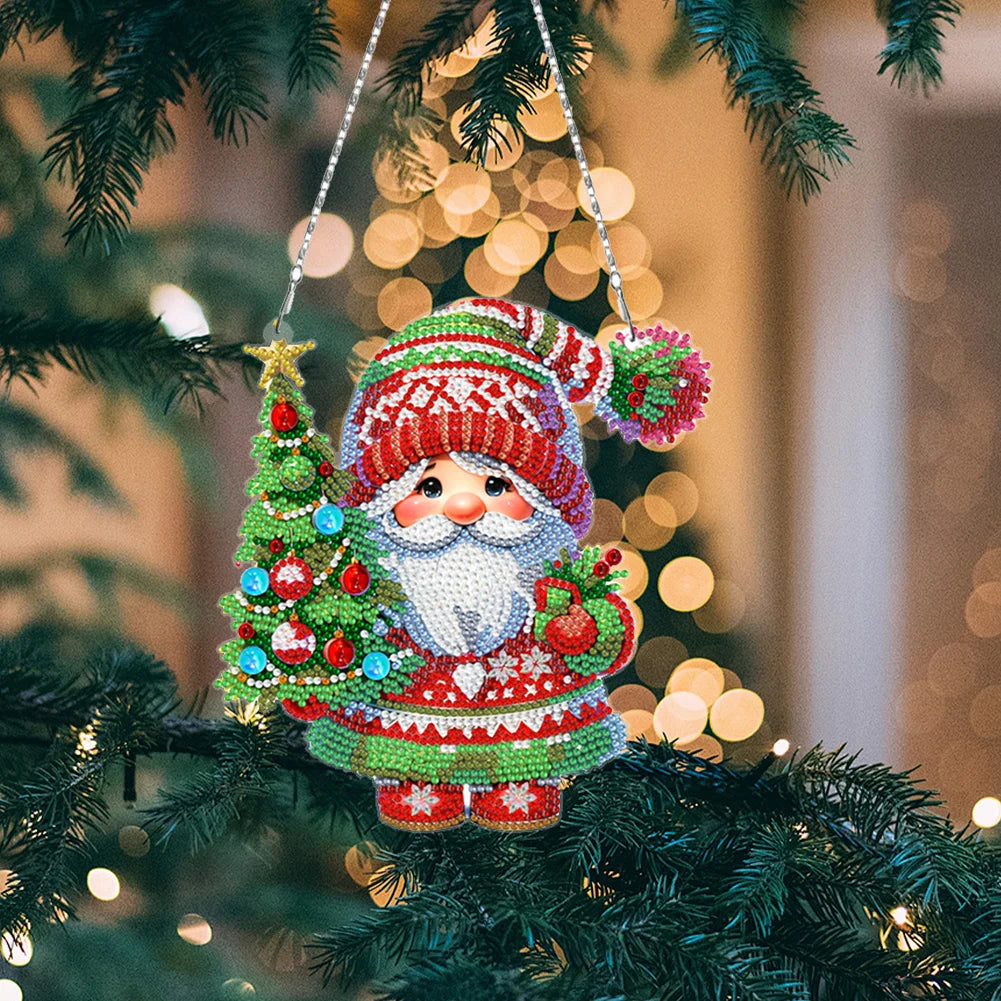 DIY Diamond Painting Christmas Hanging Ornaments（3PCS）