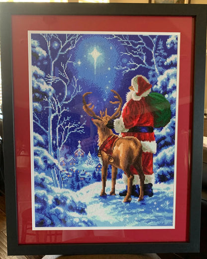 🎅 Santa & Reindeer Diamond Painting Kit ❄️✨
