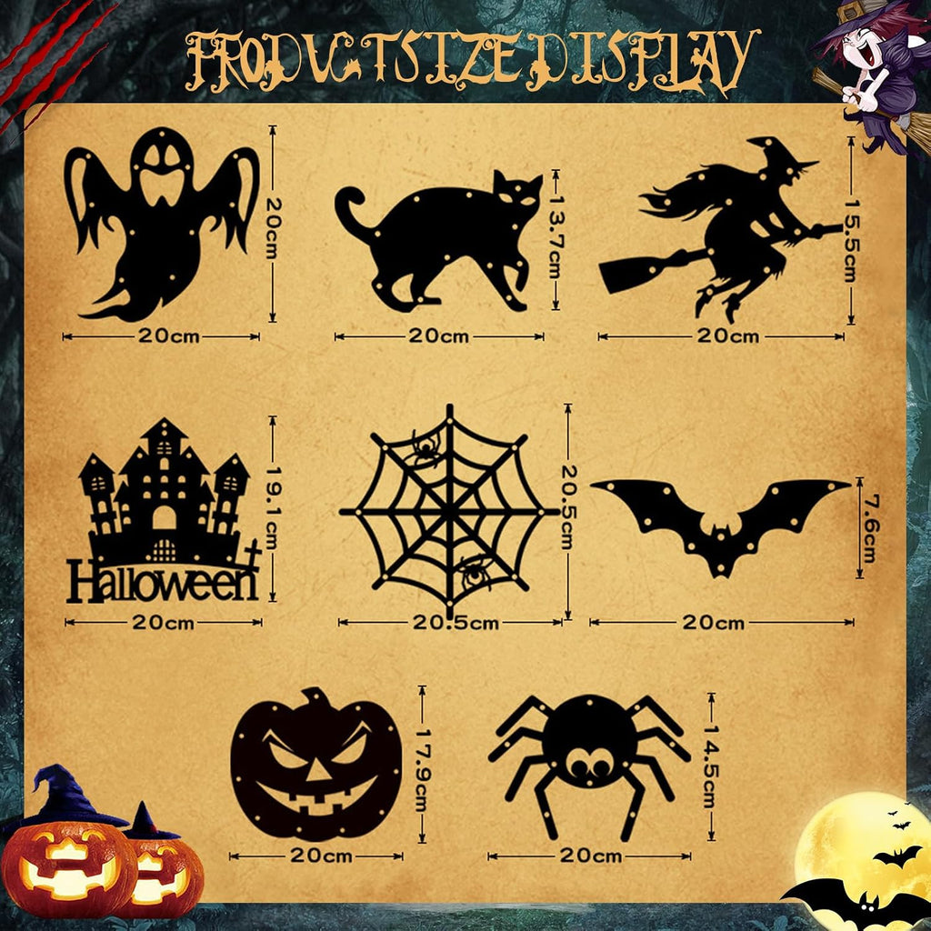 LED Halloween 3D Light-Up Wall Decor – Spooky Indoor Party Decorations