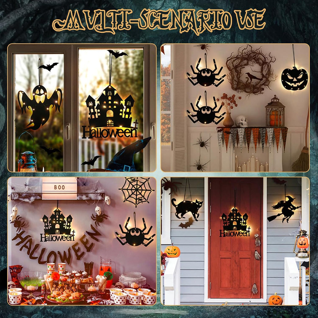 LED Halloween 3D Light-Up Wall Decor – Spooky Indoor Party Decorations