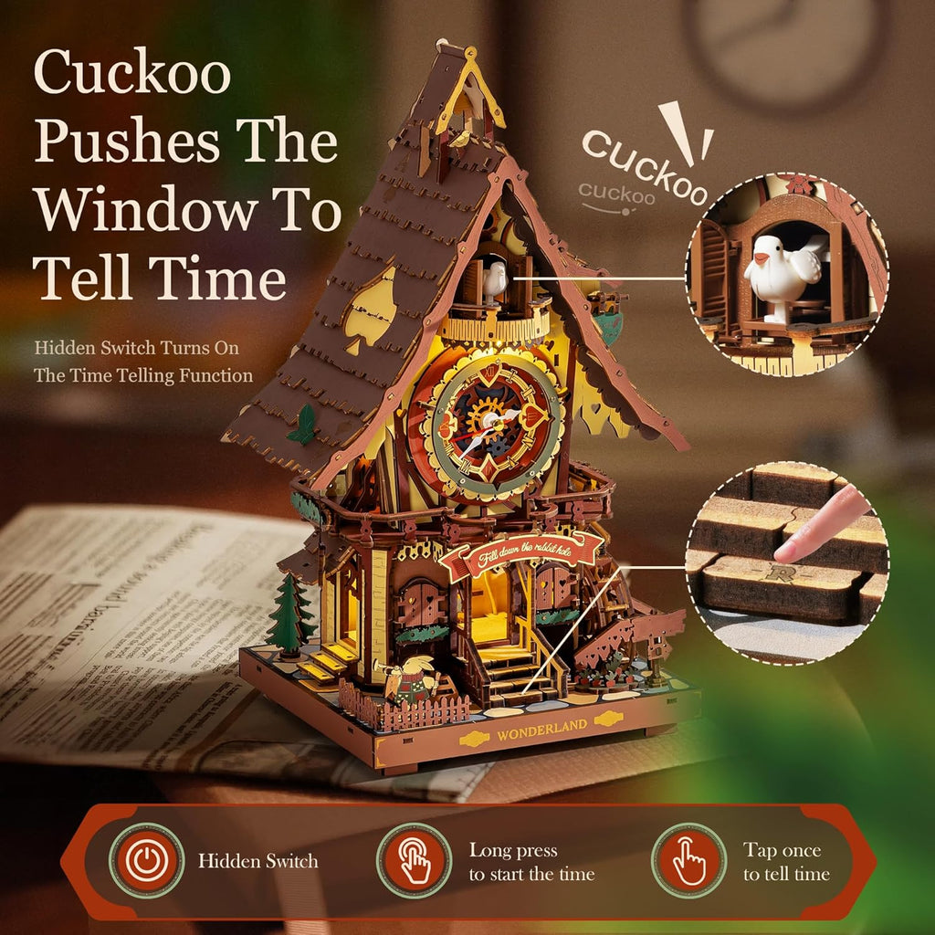 Cuckoo Clock 3D Wooden Puzzle Kit
