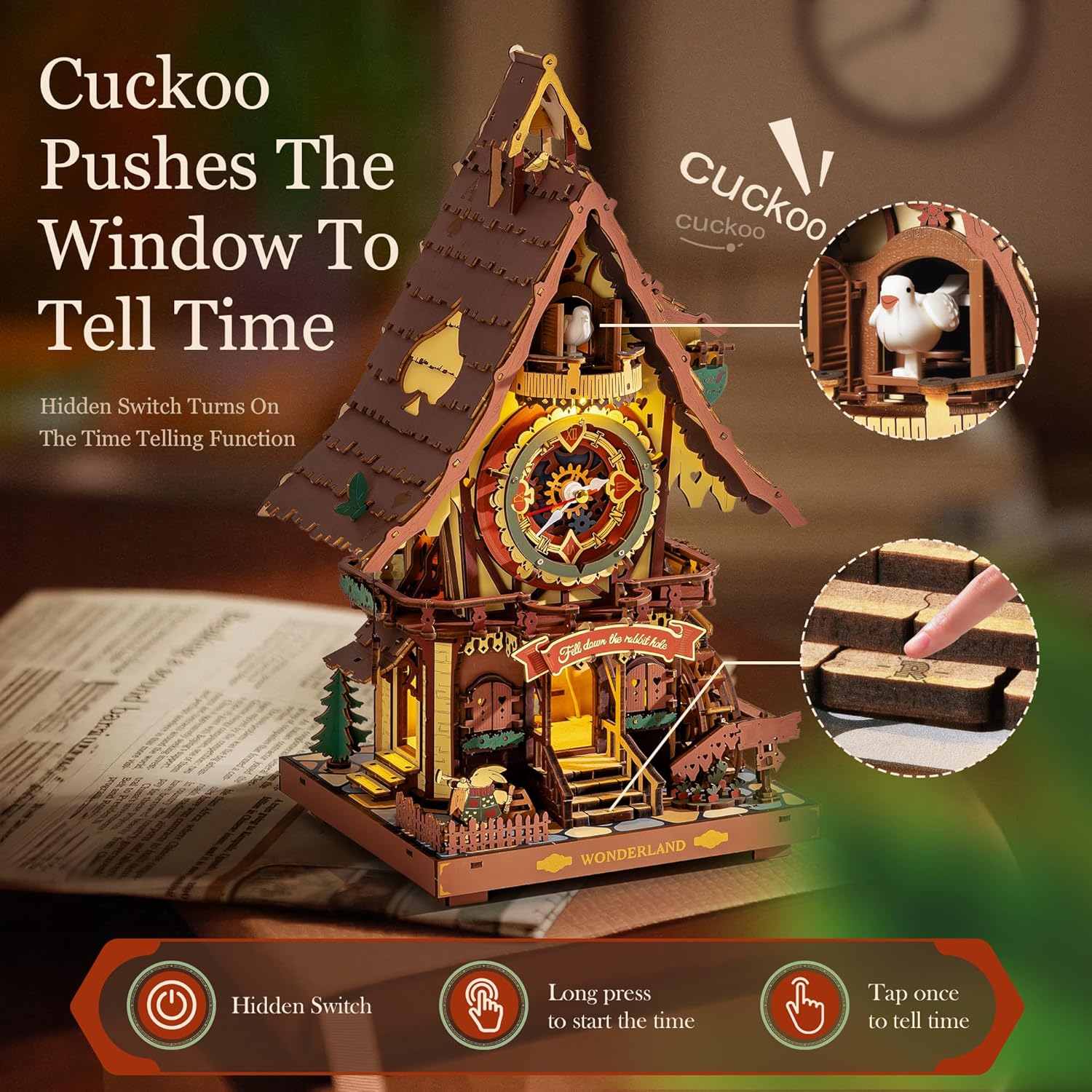 Cuckoo Clock 3D Wooden Puzzle Kit