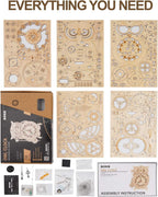 Owl Clock 3D Wooden Puzzle
