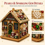 3D Christmas House Pearl & Diamond Painting Kit – DIY Wooden Holiday Craft