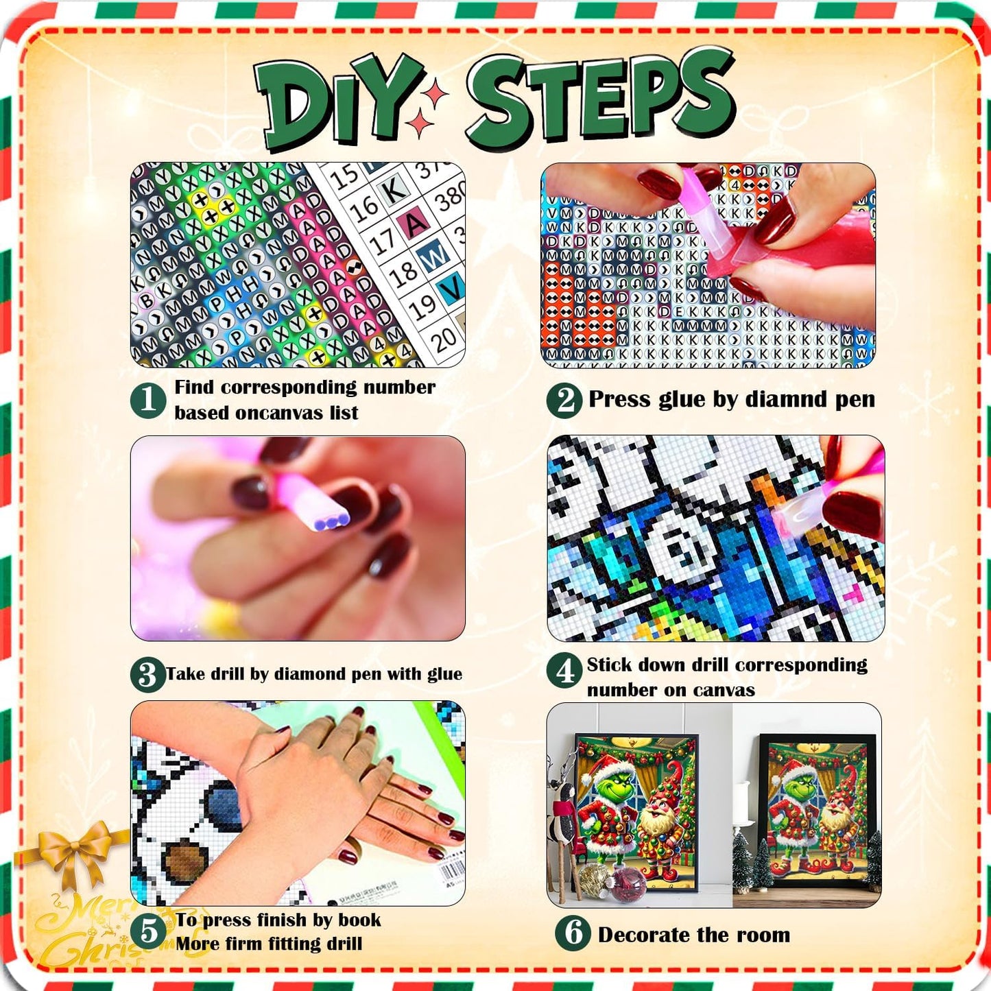 The Grinch & Santa Diamond Painting Kit