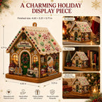 3D Christmas House Pearl & Diamond Painting Kit – DIY Wooden Holiday Craft