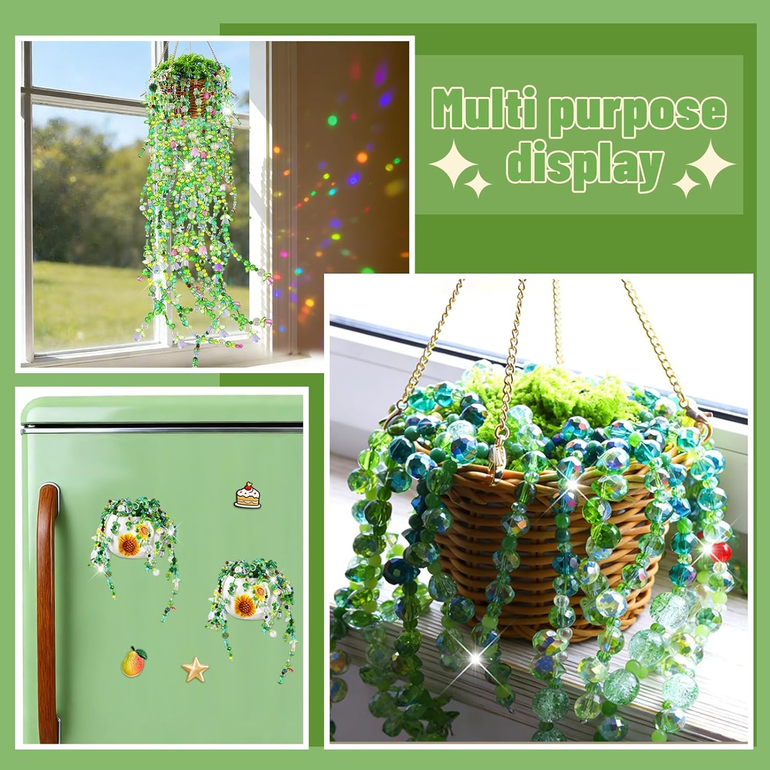 Everlasting Beaded Flower DIY Kit – 2382PCS or 5422PCS Deluxe with 2 Pots