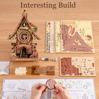 Cuckoo Clock 3D Wooden Puzzle Kit