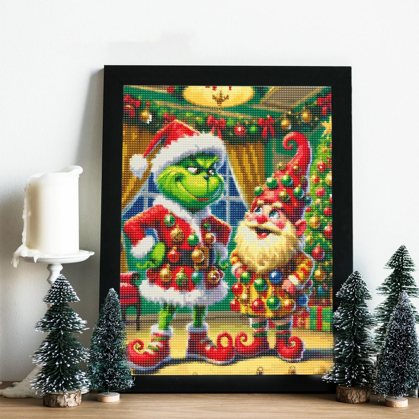 The Grinch & Santa Diamond Painting Kit