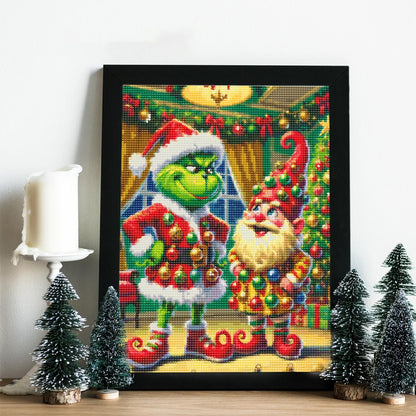 The Grinch & Santa Diamond Painting Kit