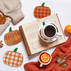 8PCS Pumpkin Diamond Painting Coaster Kit