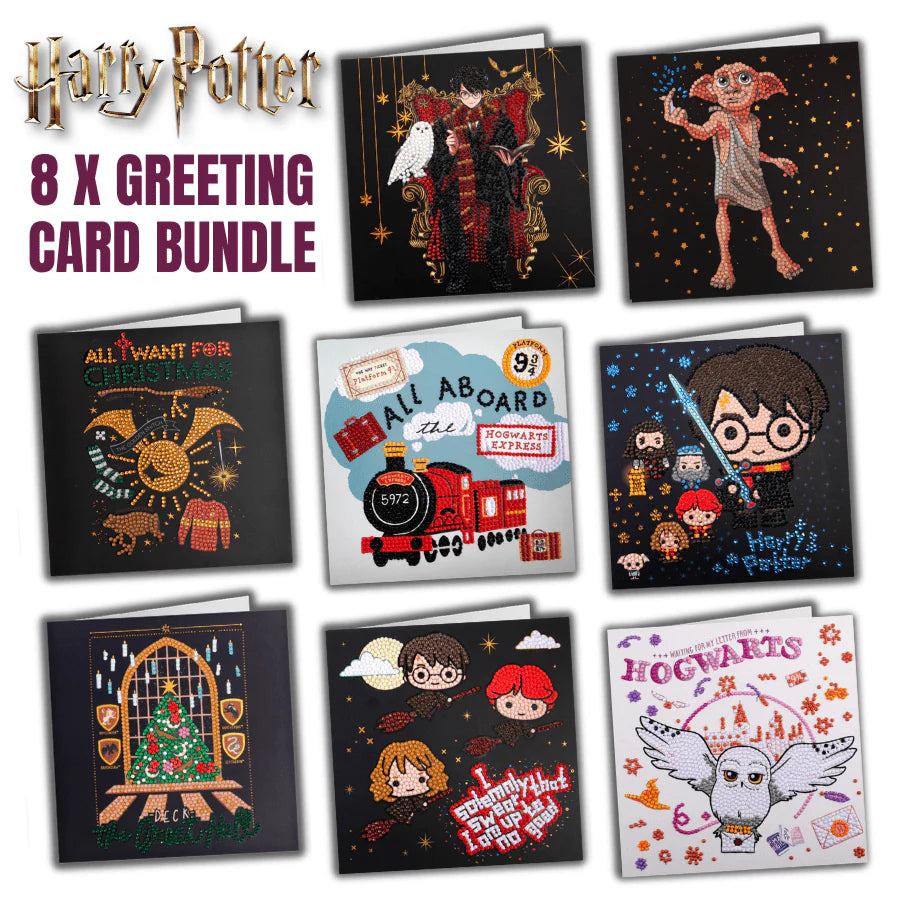 Magical Hogwarts DIY Diamond Painting Greeting Cards（8PCS）