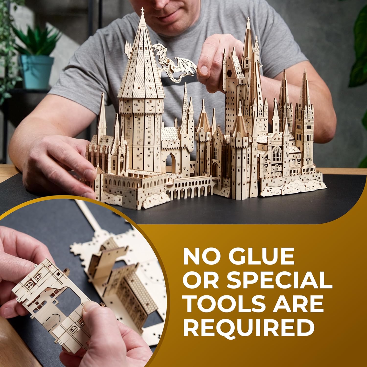 Hogwarts Castle 3D Wooden Puzzle Kit