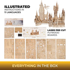 Hogwarts Castle 3D Wooden Puzzle Kit