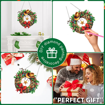 DIY Acrylic Diamond Painting Hanging Christmas Ornament