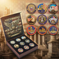 America 250th Anniversary Commemorative Coin Set – 9 Piece Collector’s Edition