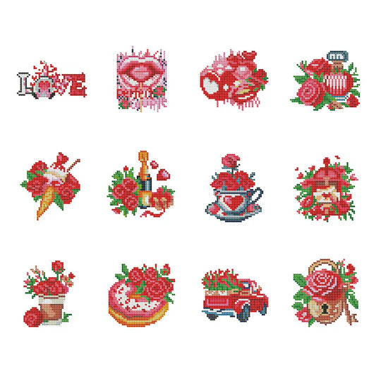 Valentine Mini Diamond Painting Set – Love Icons Collection