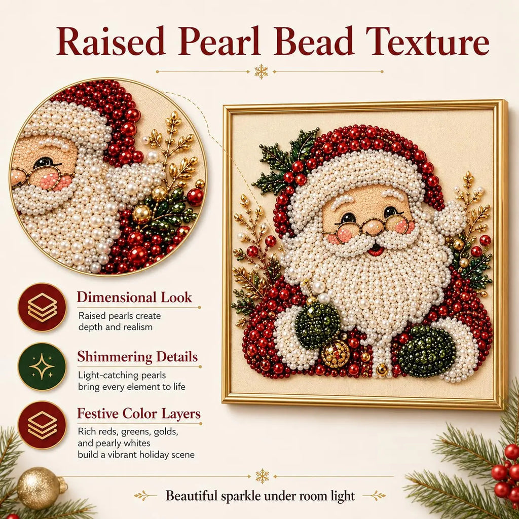 🎄 Christmas Santa Claus Pearl Art Kit🎅