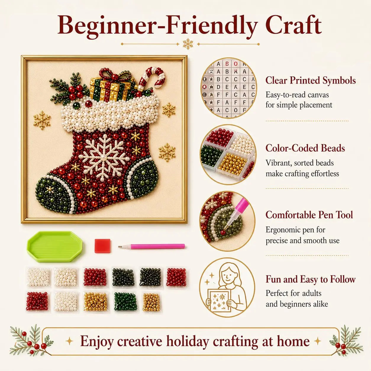 🎄 Christmas Santa Claus Pearl Art Kit🎅