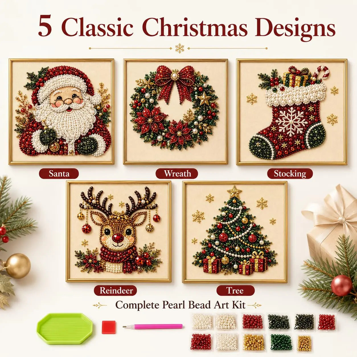 🎄 Christmas Santa Claus Pearl Art Kit🎅