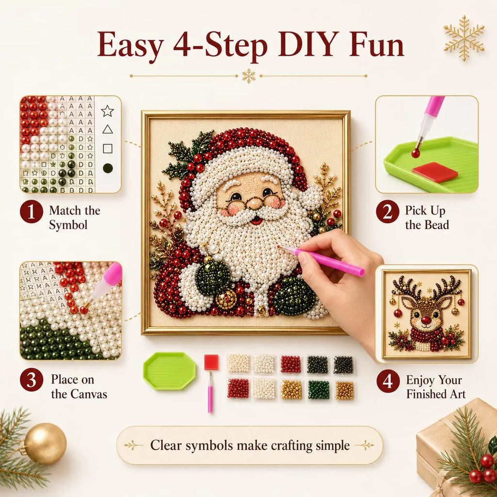 🎄 Christmas Santa Claus Pearl Art Kit🎅