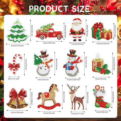 Create sparkling holiday joy with our 12pcs Christmas Diamond Painting Keychain kit . Fun 5D DIY crafts for kids & adults. Perfect gifts & festive decorations!