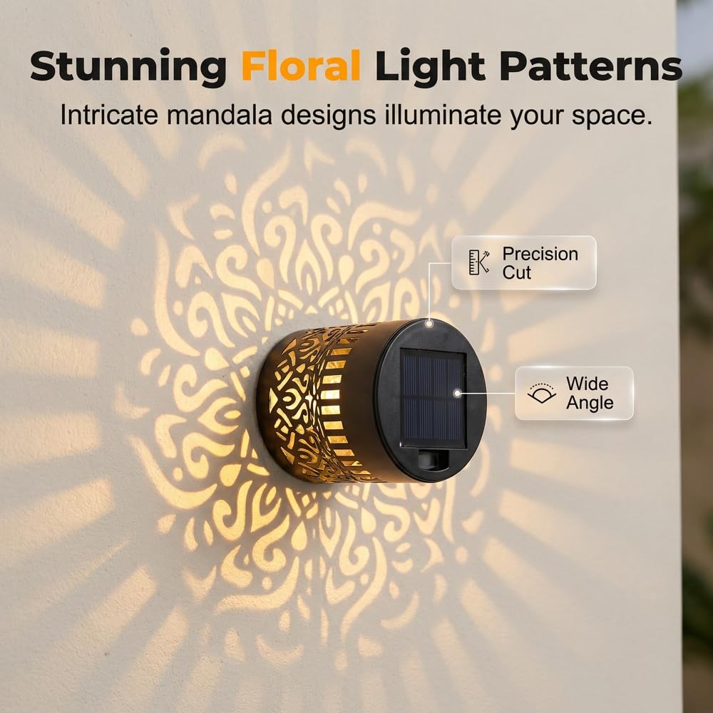 Solar Mandala Projector Light
