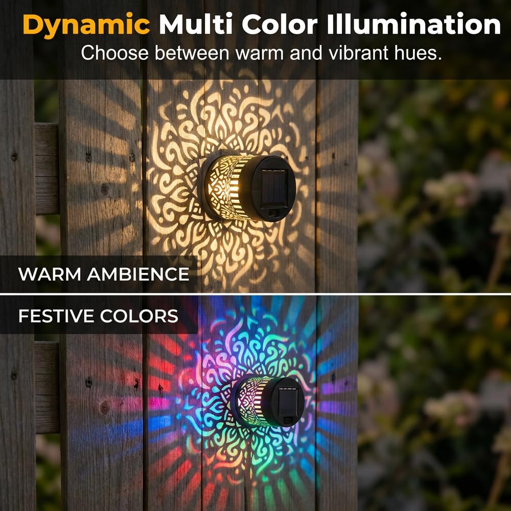 Solar Mandala Projector Light