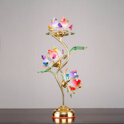 Crystal Lotus Lamp – Soft Glow Decorative Night Light