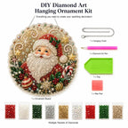 Christmas Santa Diamond Painting Ornament Kit
