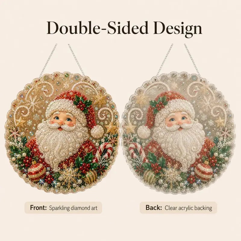 Christmas Santa Diamond Painting Ornament Kit