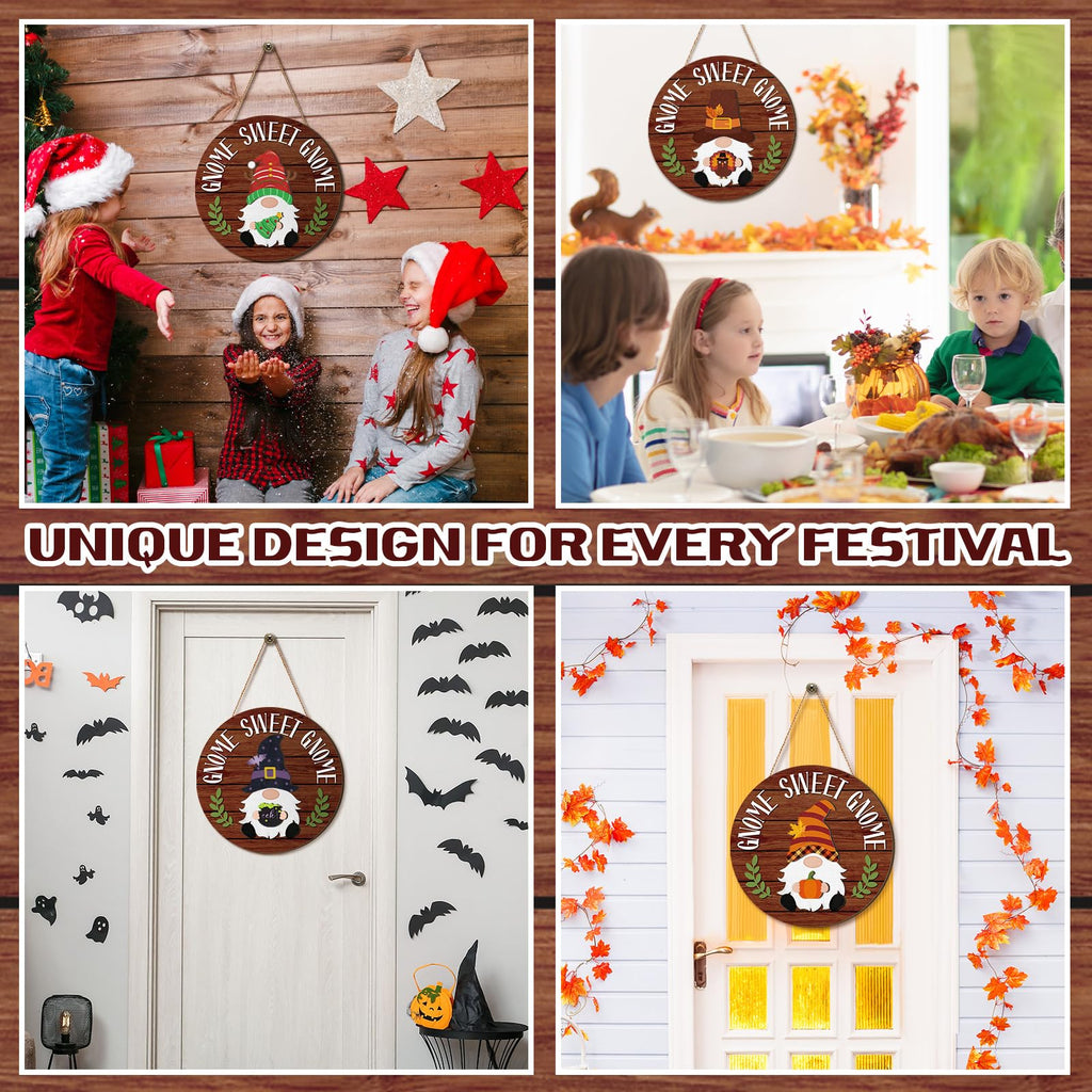 Interchangeable Wooden Gnome Decor – Holiday & Seasonal