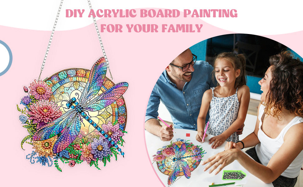 Dragonfly Diamond Art Hanging Ornament Kits