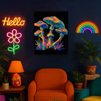 Neon Flocked Diamond Painting Kit – DIY Sparkling Art Canvas