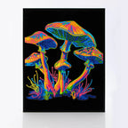 Neon Flocked Diamond Painting Kit – DIY Sparkling Art Canvas