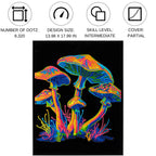 Neon Flocked Diamond Painting Kit – DIY Sparkling Art Canvas