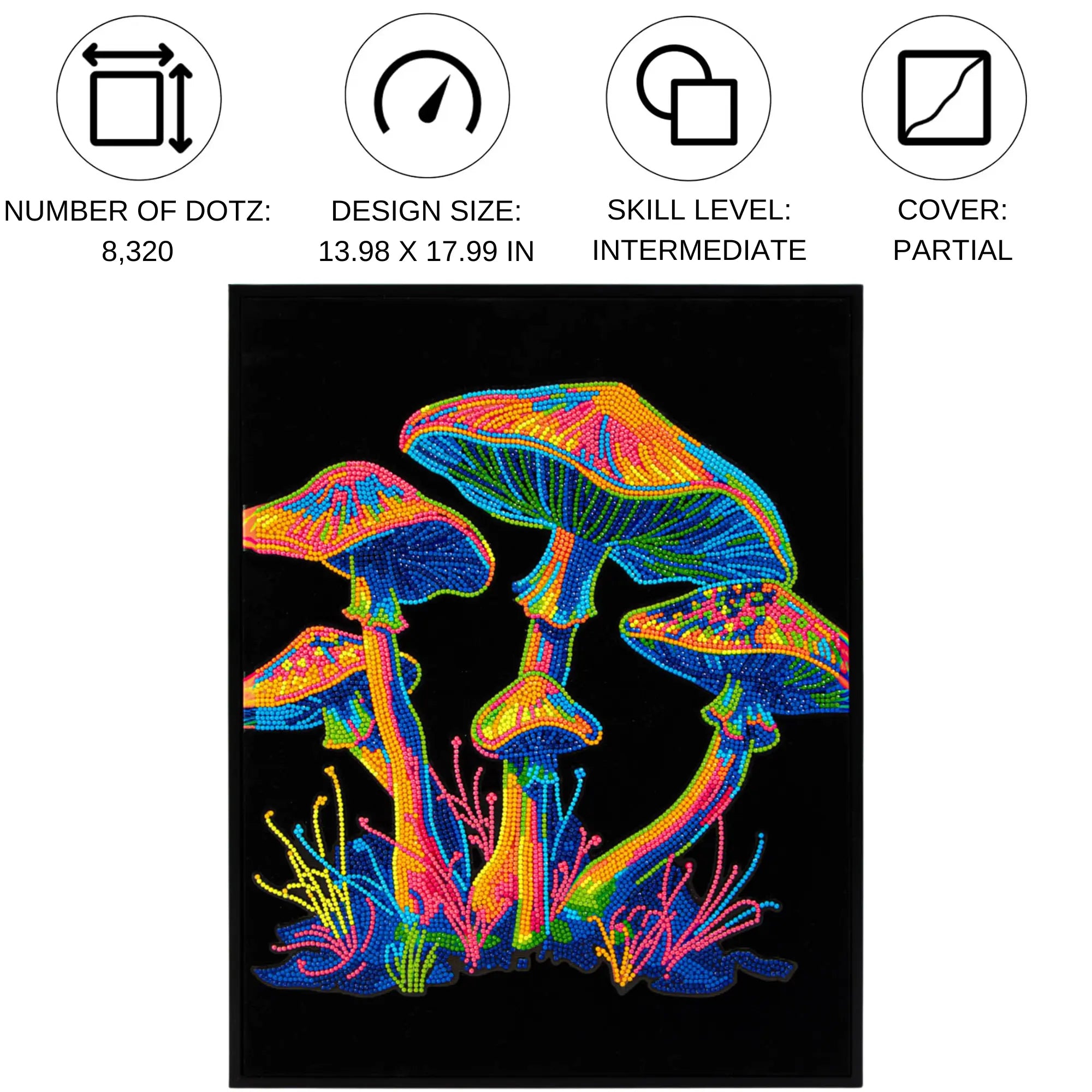 Neon Flocked Diamond Painting Kit – DIY Sparkling Art Canvas
