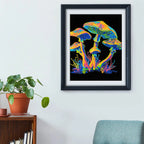 Neon Flocked Diamond Painting Kit – DIY Sparkling Art Canvas