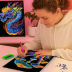 Neon Flocked Diamond Painting Kit – DIY Sparkling Art Canvas