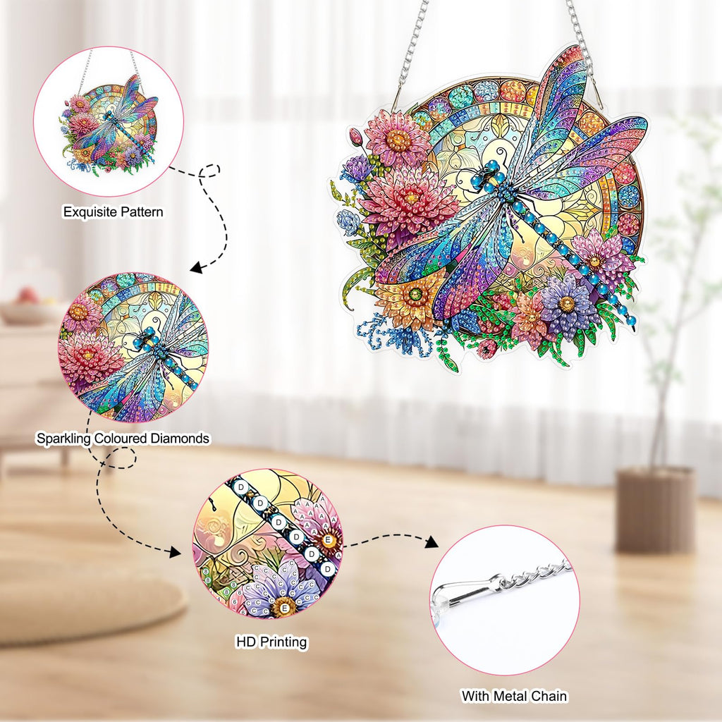 Dragonfly Diamond Art Hanging Ornament Kits
