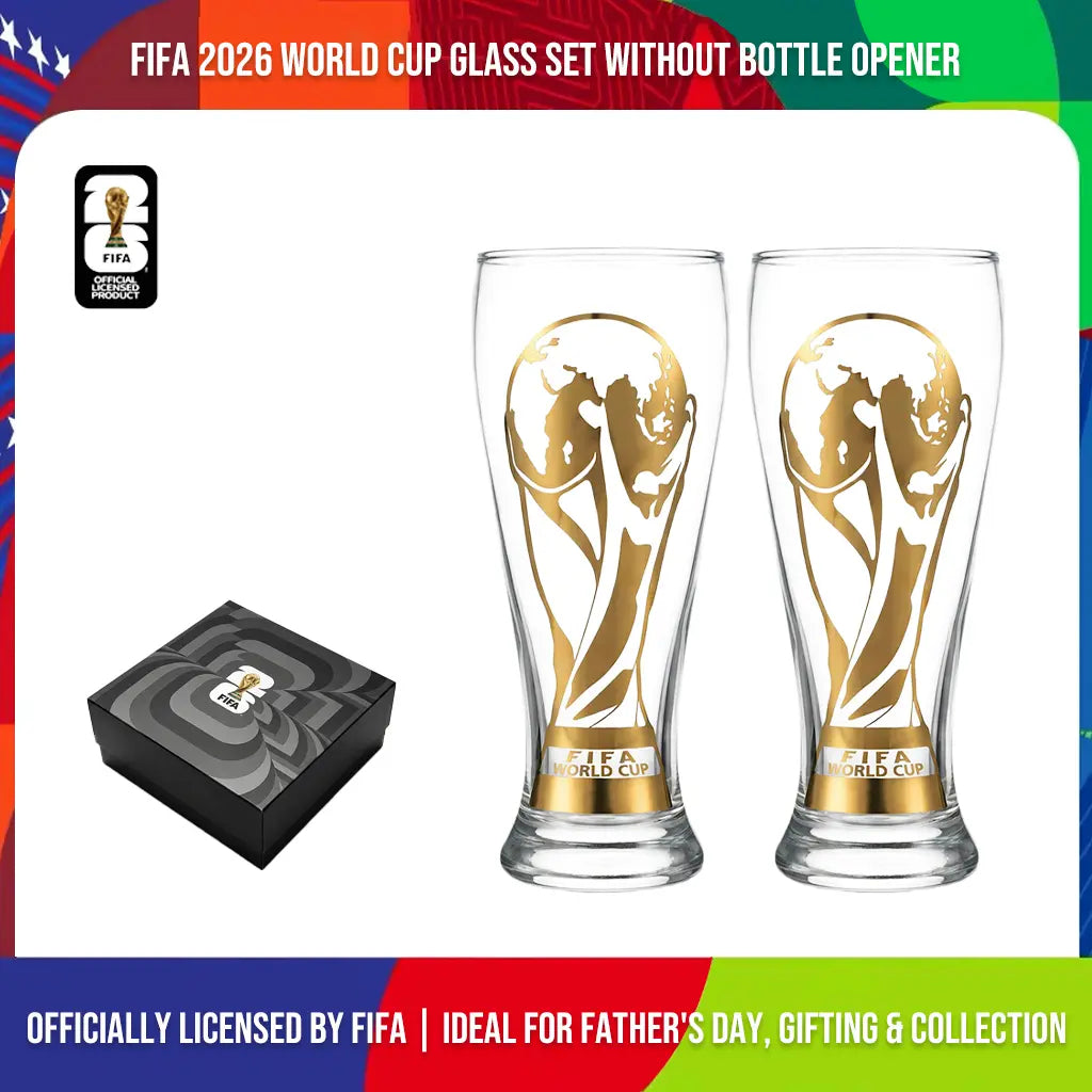 2026 FIFA World Cup Premium Glass Set – Trophy Gold Rim Collector Edition