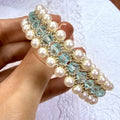 Crystal Pearl Bracelet Collection – Handwoven Elegant Charm Jewelry