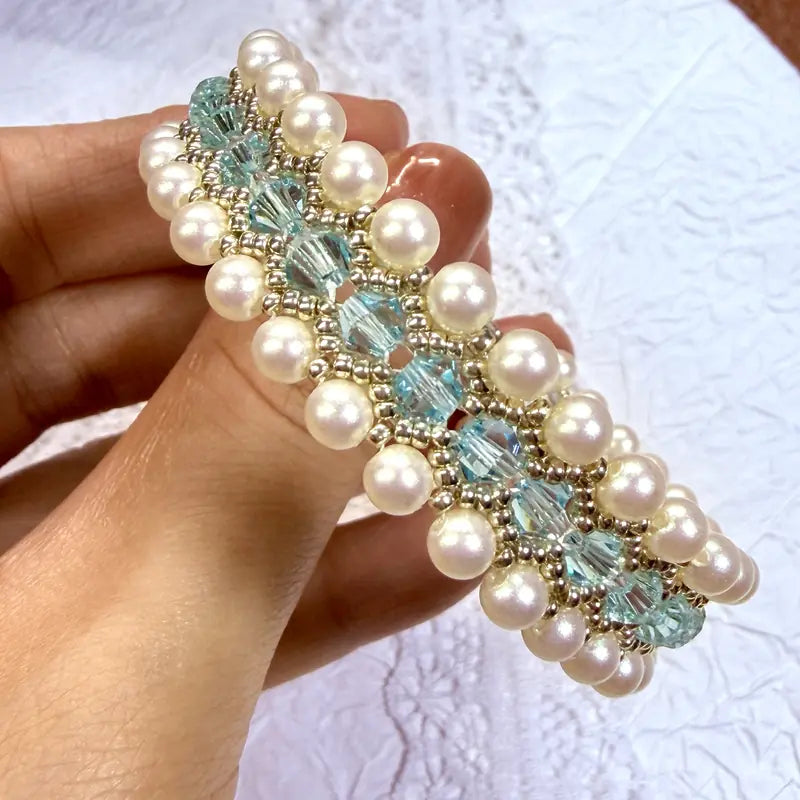 Crystal Pearl Bracelet Collection – Handwoven Elegant Charm Jewelry